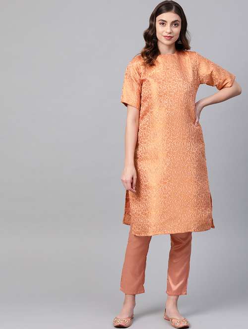 textured kurta pant set - 17231287 - Very Small Image - 1
