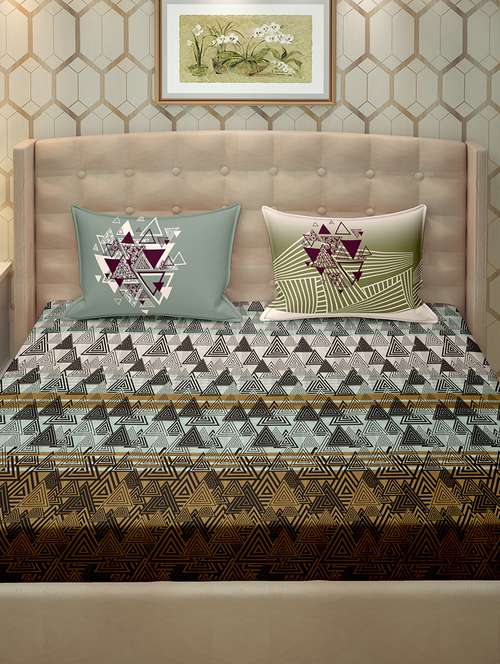 cotton double bedsheet super king size with 2 pillow cover - 17238667 - Very Small Image - 1