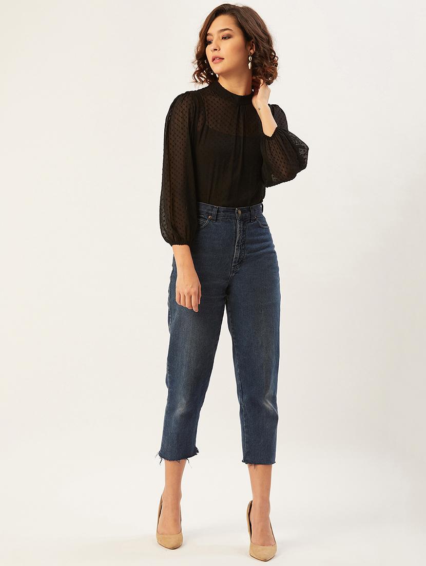 women's straight mock neck top - 17238790 - Zoom Image - 3