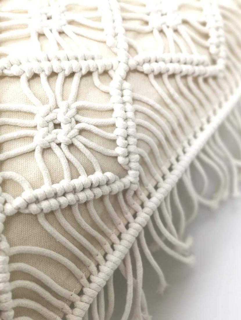 cotton macrame cushion cover (set of 2) - 17246451 - Zoom Image - 5