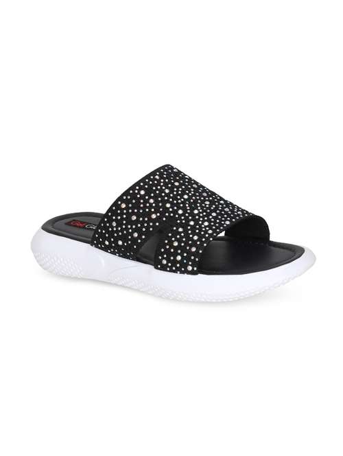 black mesh flat forms sandals - 17251881 - Very Small Image - 1