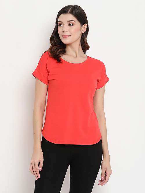round neck high-low tee  - 17256324 - Very Small Image - 1