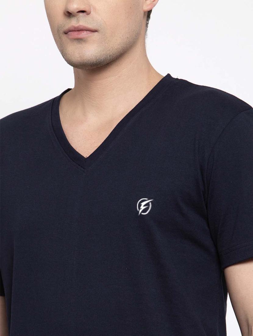 navy blue solid t-shirt - 17264548 - Zoom Image - 5