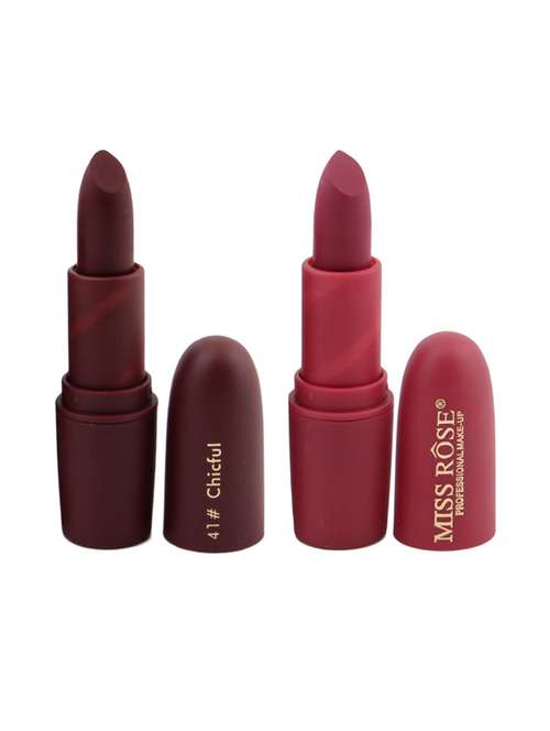 miss rose moisturizing  waterproof long lasting bullet lipstick smudge proof  pack of 2 [41-49] - 17266632 - Very Small Image - 1