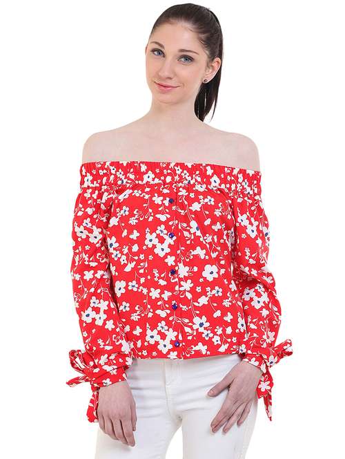women's straight off shoulder top - 17333467 - Very Small Image - 1
