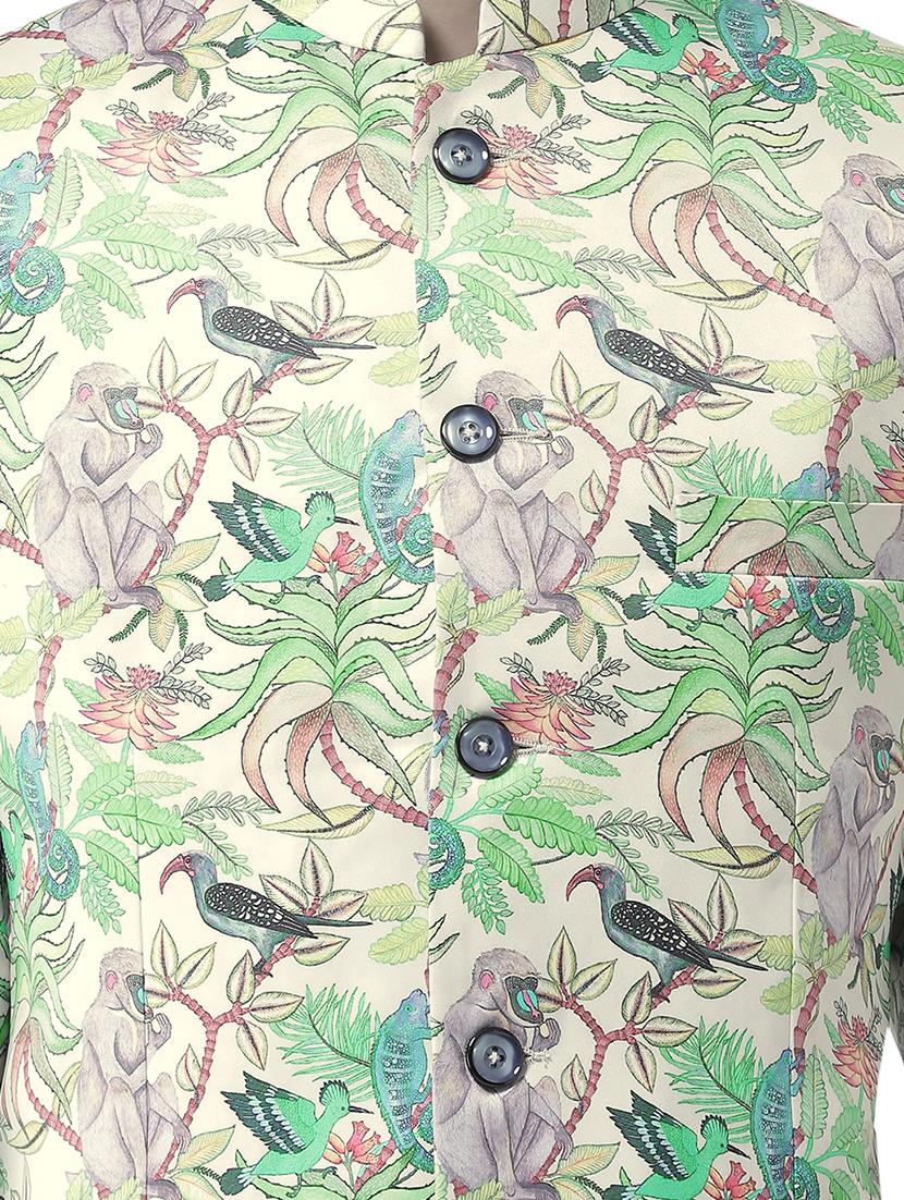 multi colored floral print casual blazer - 17351571 - Zoom Image - 4