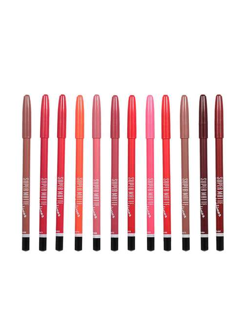 super matte lip liner pencil - set of 12 - 17355419 - Very Small Image - 1