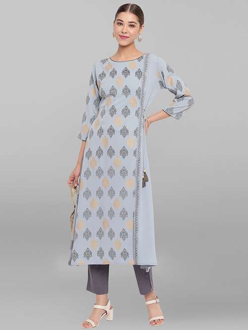 printed a-line kurta - 17359058 - Very Small Image - 1