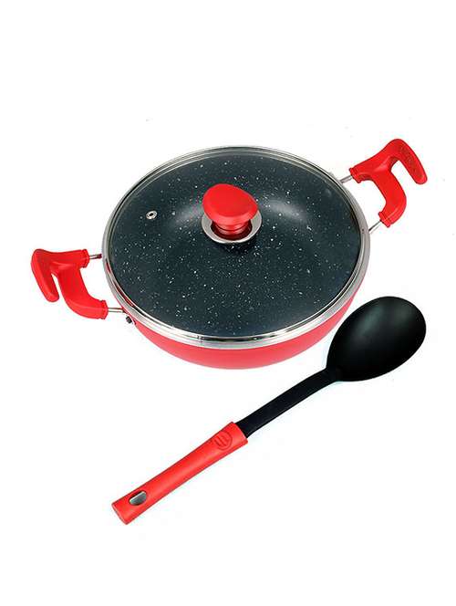  thick edge galaxy deep kadai with glass lid and unique handle  - 17372051 - Very Small Image - 1