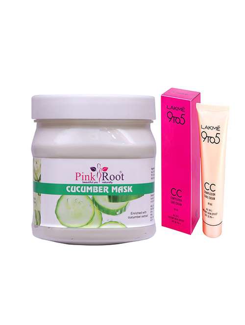 pink root cucumber mask with lakme 9to5 cc cream - 17386266 - Very Small Image - 1
