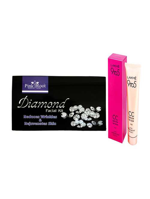 pink root diamond facial kit with lakme 9to5 cc cream - 17386306 - Very Small Image - 1