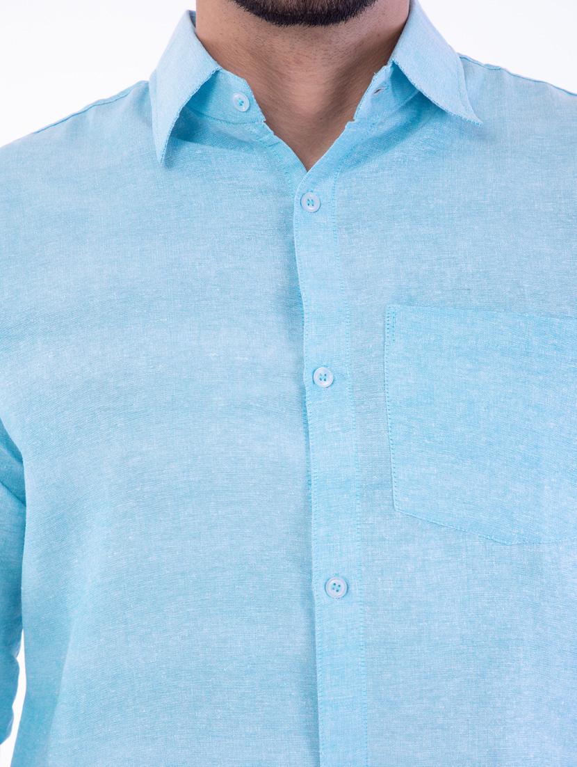 mens solid casual shirt - 17392688 - Standard Image - 8
