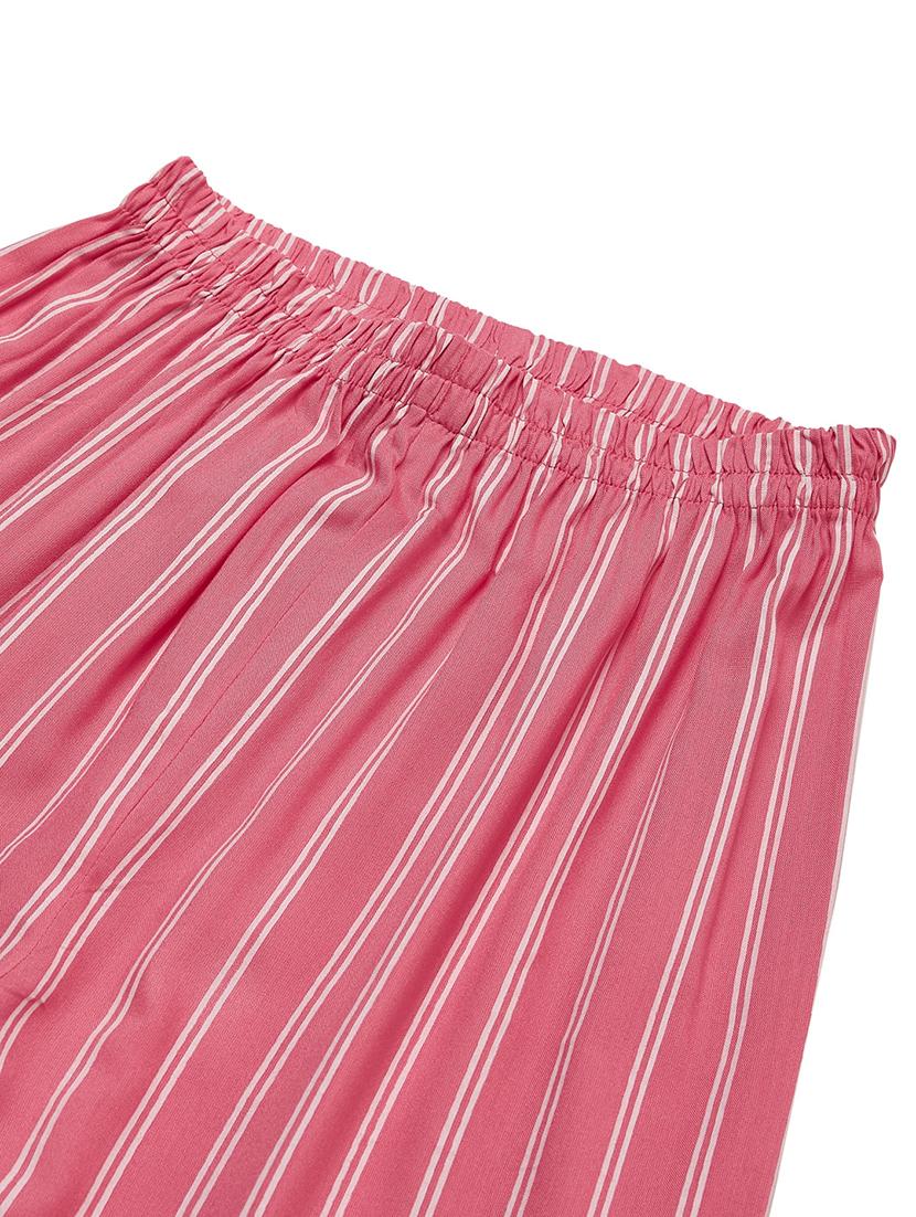 high rise striped palazzo - 17394045 - Zoom Image - 5
