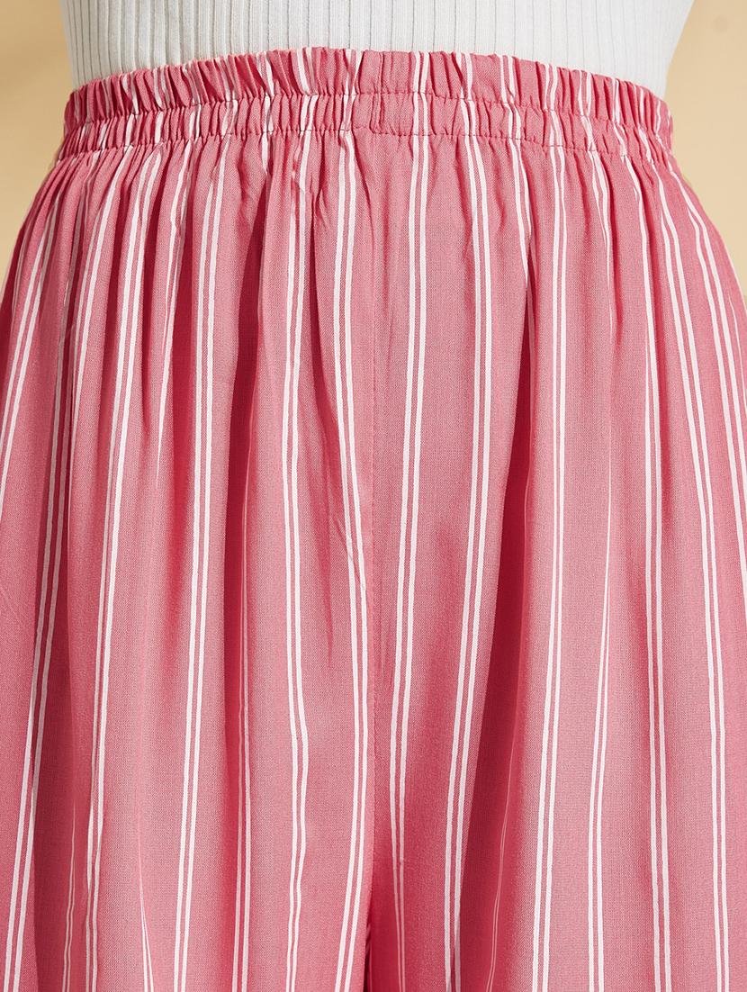 high rise striped palazzo - 17394045 - Standard Image - 6