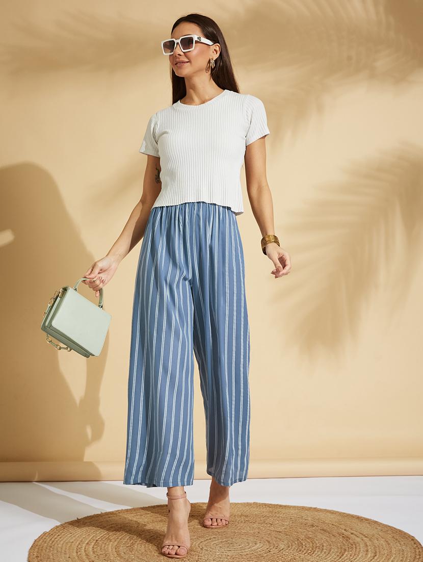 high rise striped palazzo - 17394048 - Standard Image - 4