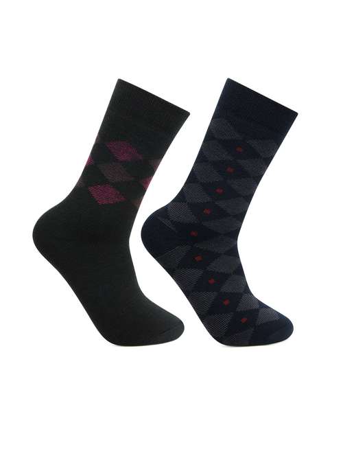 multi colored cotton above ankle length sock set of 3 - 17403100 - Very Small Image - 1
