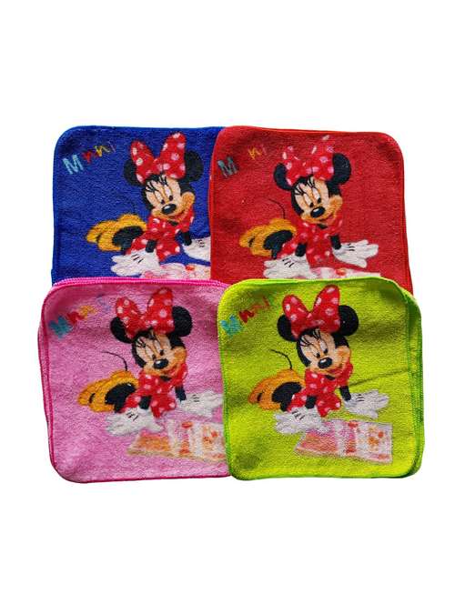  disney printed cotton face towels for kids (pack of 12) - 17421736 - Very Small Image - 1