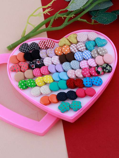 multi colored plastic studs earring - 17449840 - Very Small Image - 1