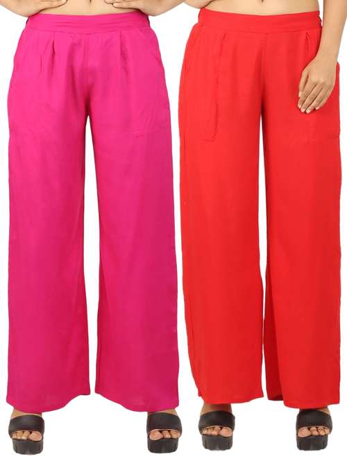 set of 2 solid palazzo - 17466815 - Very Small Image - 1