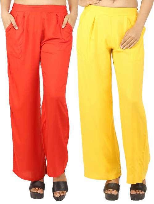 set of 2 solid palazzo - 17466817 - Very Small Image - 1