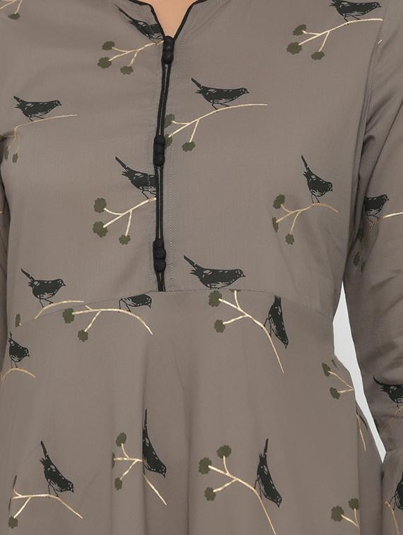 printed flared ethnic dress - 17472713 - Standard Image - 3
