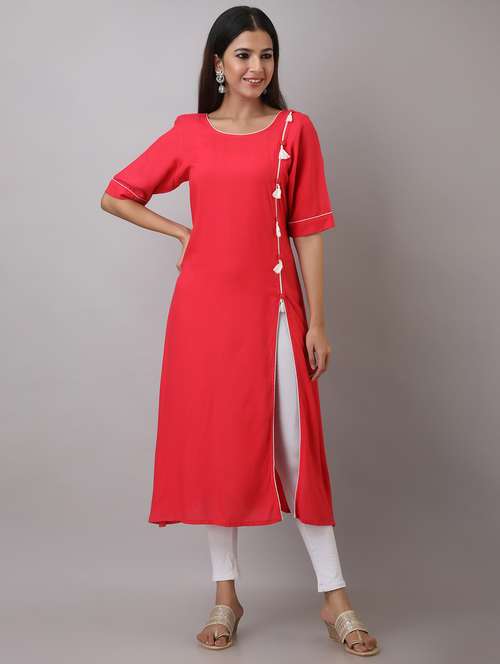 women's front slit kurta - 17484844 - Very Small Image - 1