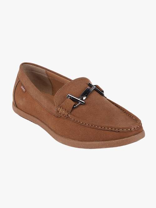 tan suede slip on loafers - 17499102 - Very Small Image - 1