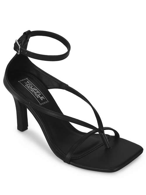 black pu ankle strap sandals - 17526405 - Very Small Image - 1