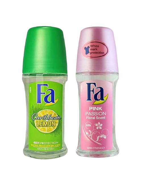 fa pack of caribbean lemon roll on & pink passion roll on      - 17529768 - Very Small Image - 1