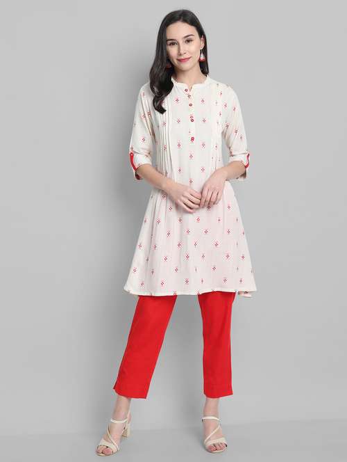 off-white a-line kurta - 17534073 - Very Small Image - 1
