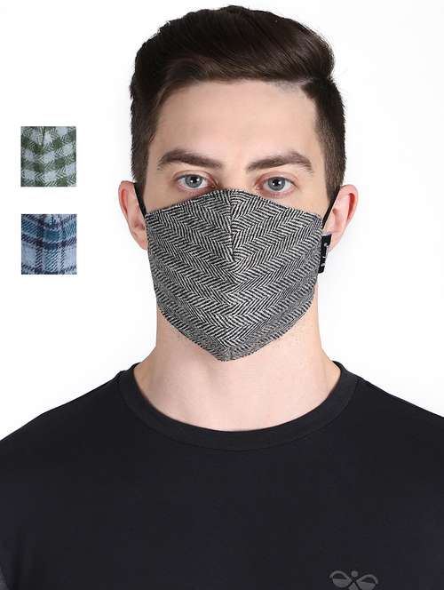 multi colored 3 layer filteration  outer layermade from woolen fabric. inner made poly cotton which is extra soft and dries fast. middle 3rd of micro fabric for an stage filtration. antipollution men mask - 17535079 - Very Small Image - 1