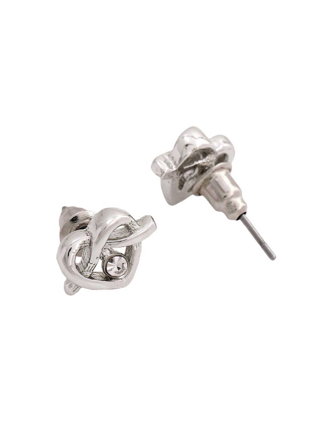 silver metal studs earring - 17542850 - Zoom Image - 3