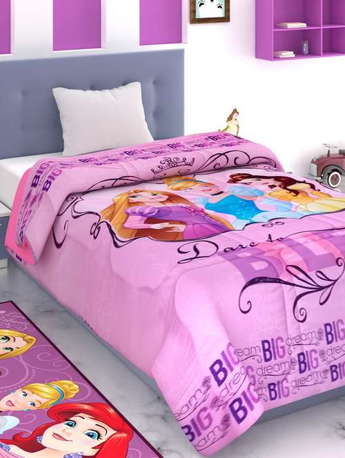 athom trendz disney princess  kids comforter 300 gsm 135x220 cm - 17544177 - Very Small Image - 1
