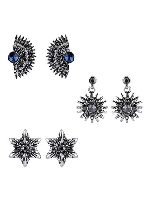 multi colored metal drop earrings - 17563820 - Very Small Image - 1