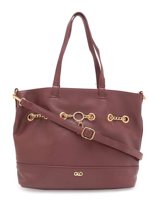 red leatherette (pu) handbag - 17633749 - Very Small Image - 1