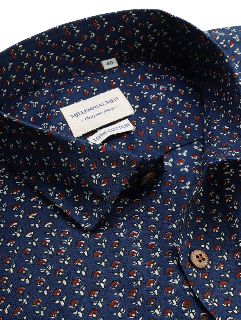 mens color block casual shirt - 17633930 - Zoom Image - 4