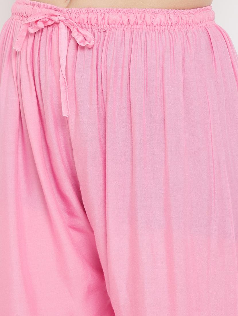 pink rayon palazzos - 17656933 - Standard Image - 4
