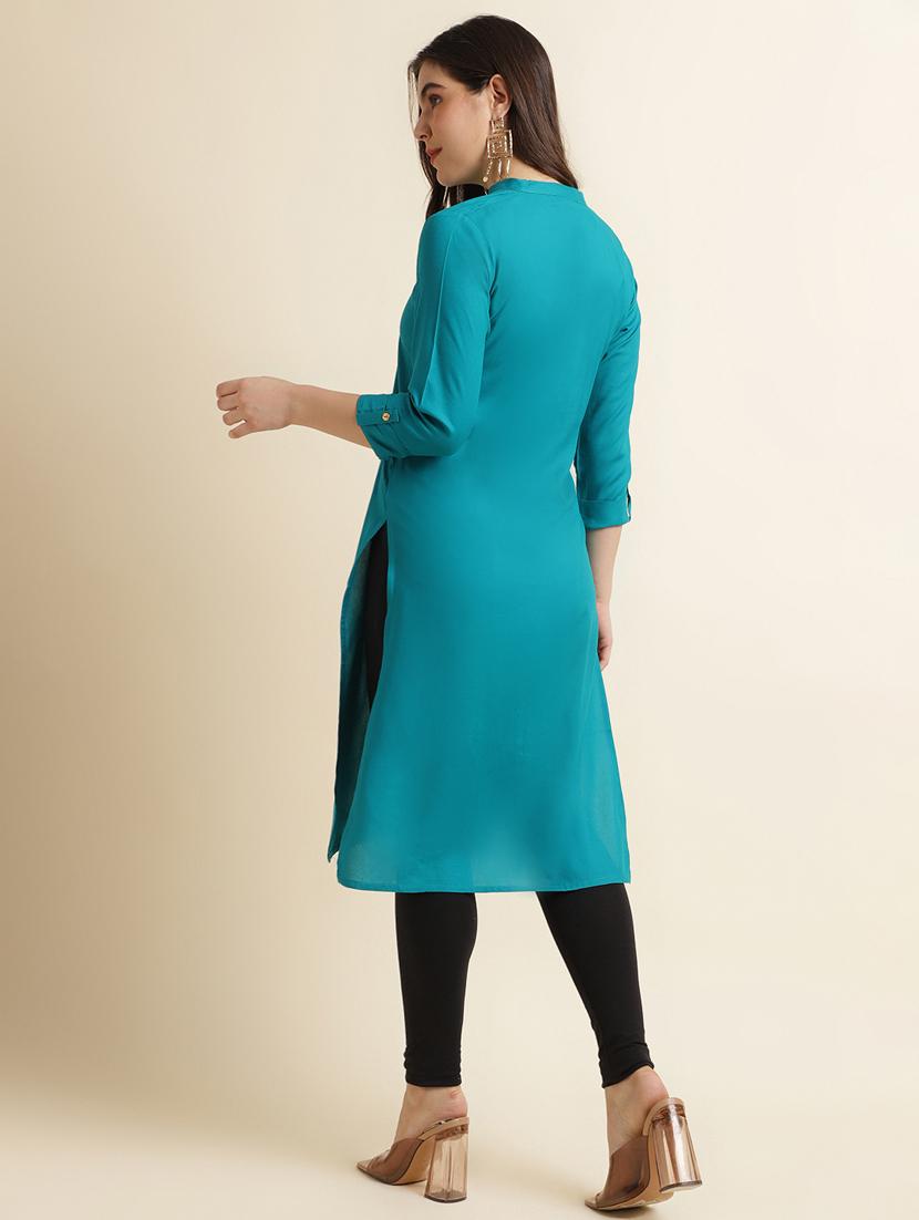 women's straight kurta - 17665698 - Zoom Image - 4