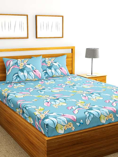 austin 110gsm micro-peached double bedsheet with 2 pillow cover - deep colors & soft-finish fabric -3pc set- - 17677117 - Very Small Image - 1