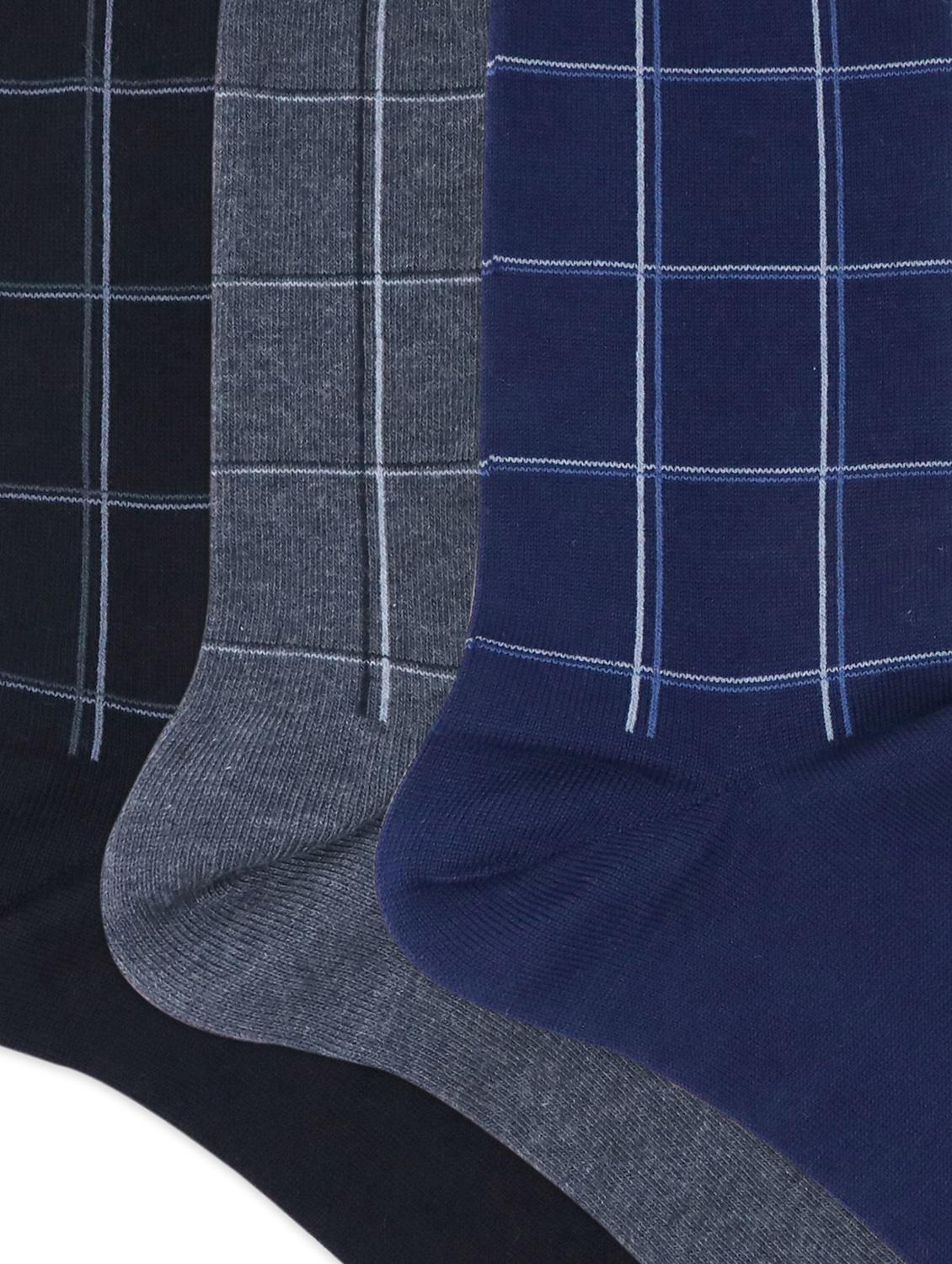 men pack of 3 checked above ankle length sock - 17694978 - Zoom Image - 4