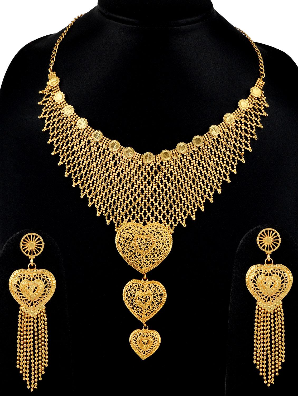 gold plated necklaces and earring - 17753238 - Standard Image - 4