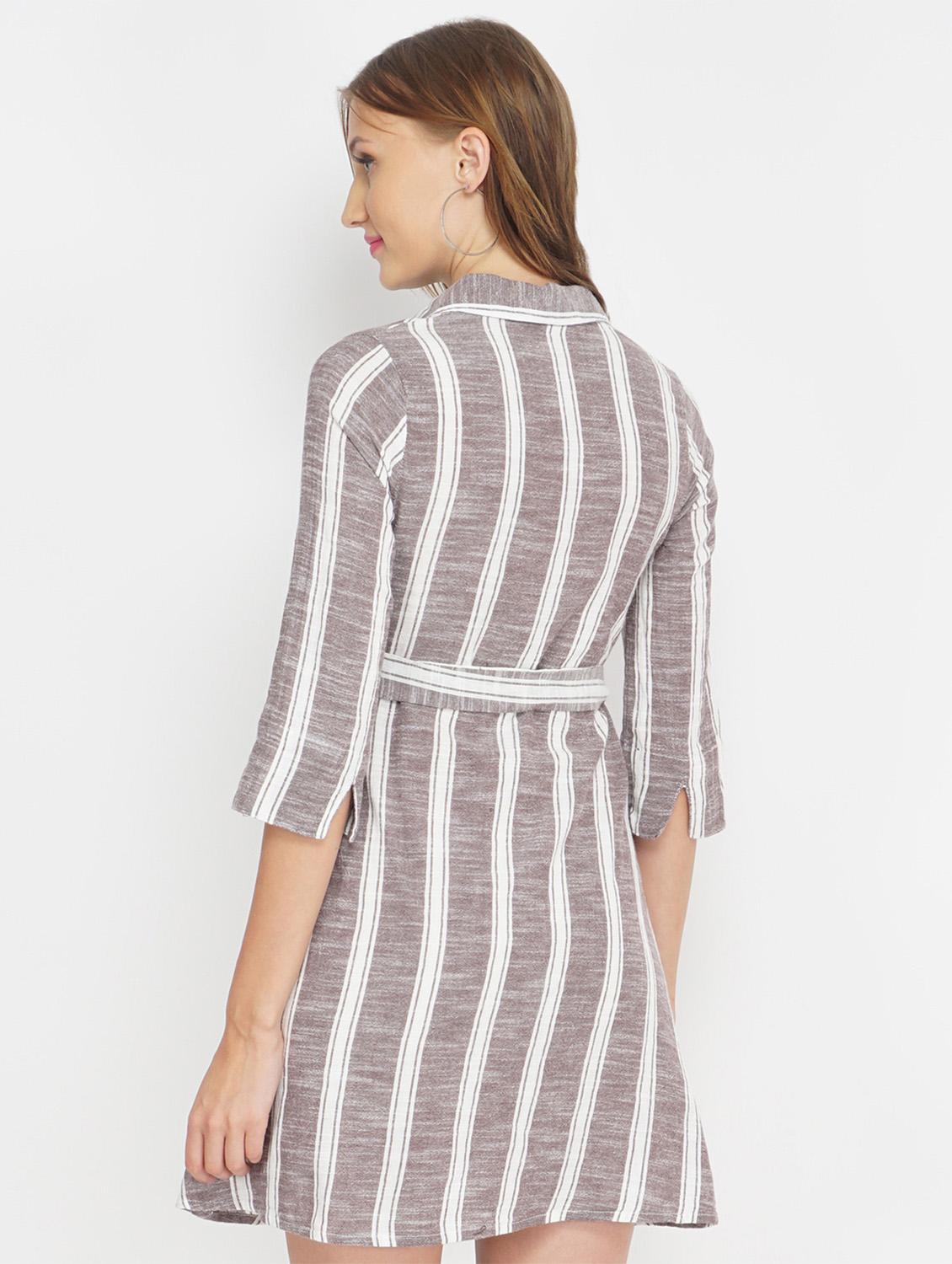 women's shirt striped dress - 17822200 - Standard Image - 2