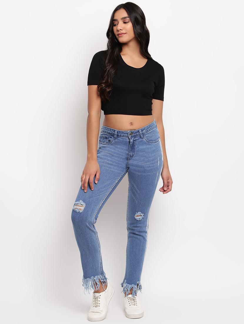 women's distress slim fit jeans - 17822461 - Zoom Image - 3
