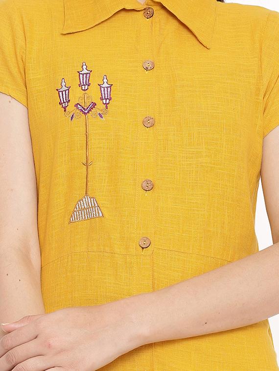 women's front slit kurta - 17838115 - Standard Image - 3