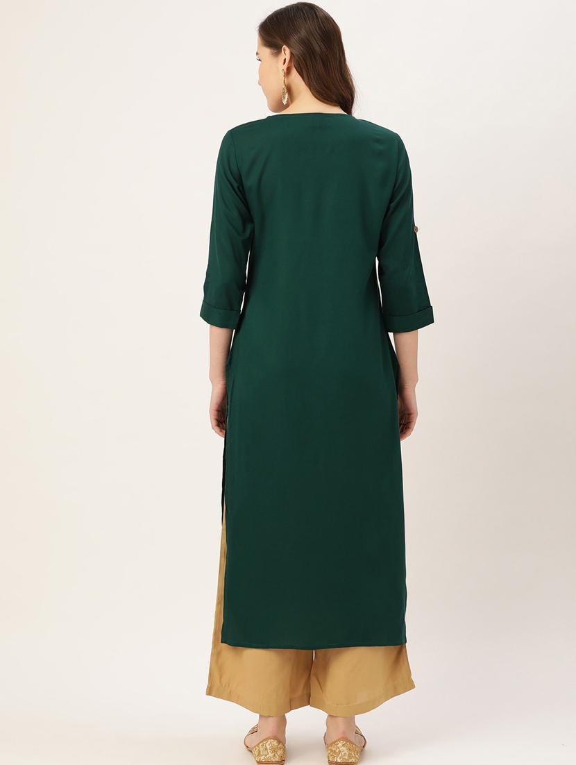 printed straight kurta - 17839005 - Standard Image - 2