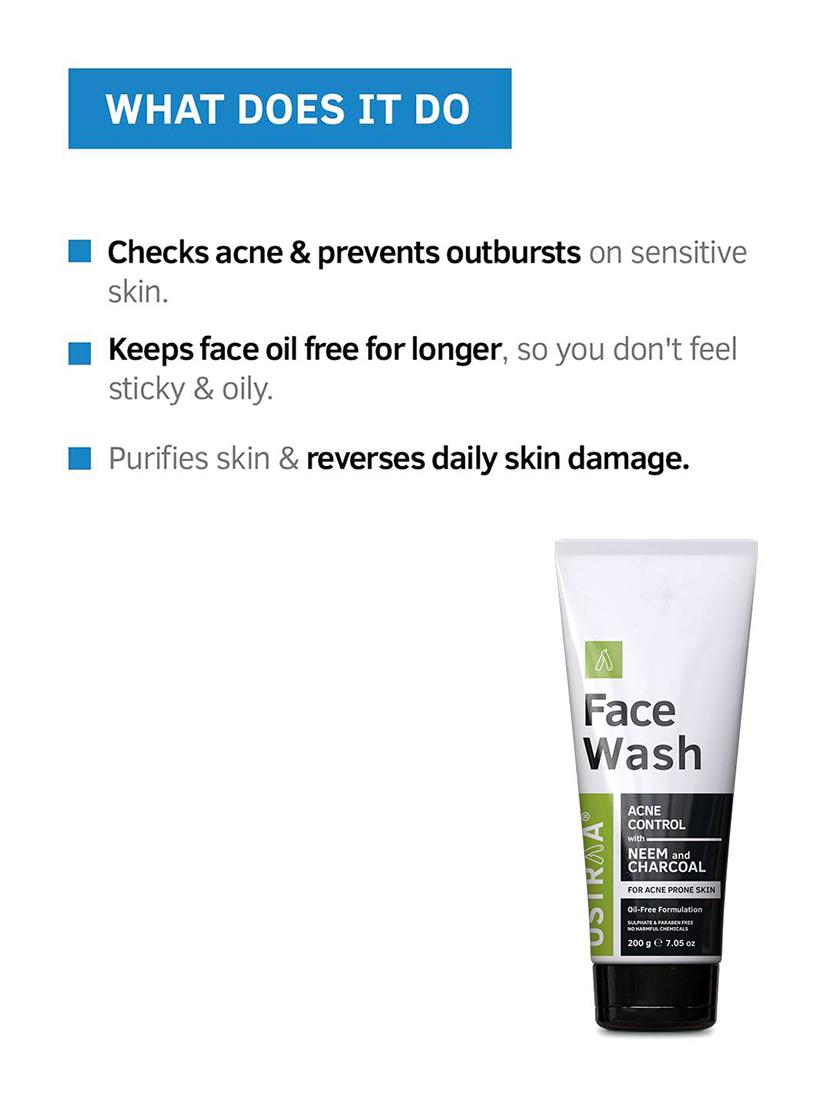 ustraa black deodorant - 150ml & face wash neem and charcoal - 200g - 17847509 - Standard Image - 5