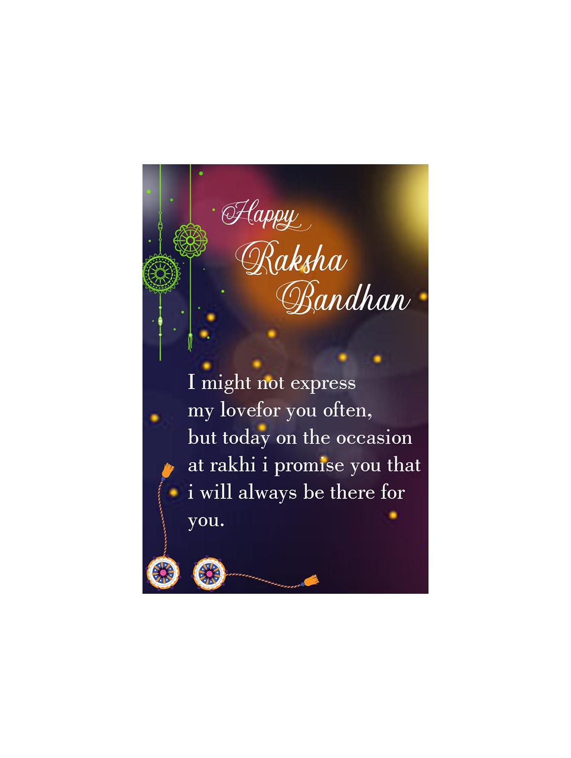 pack of 2 rakhi set with roli chawal, greeting card and kankawati pooja thali - 17910165 - Zoom Image - 6