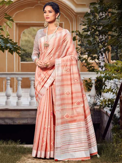women's embroidered saree with blouse - 17970759 - Very Small Image - 1