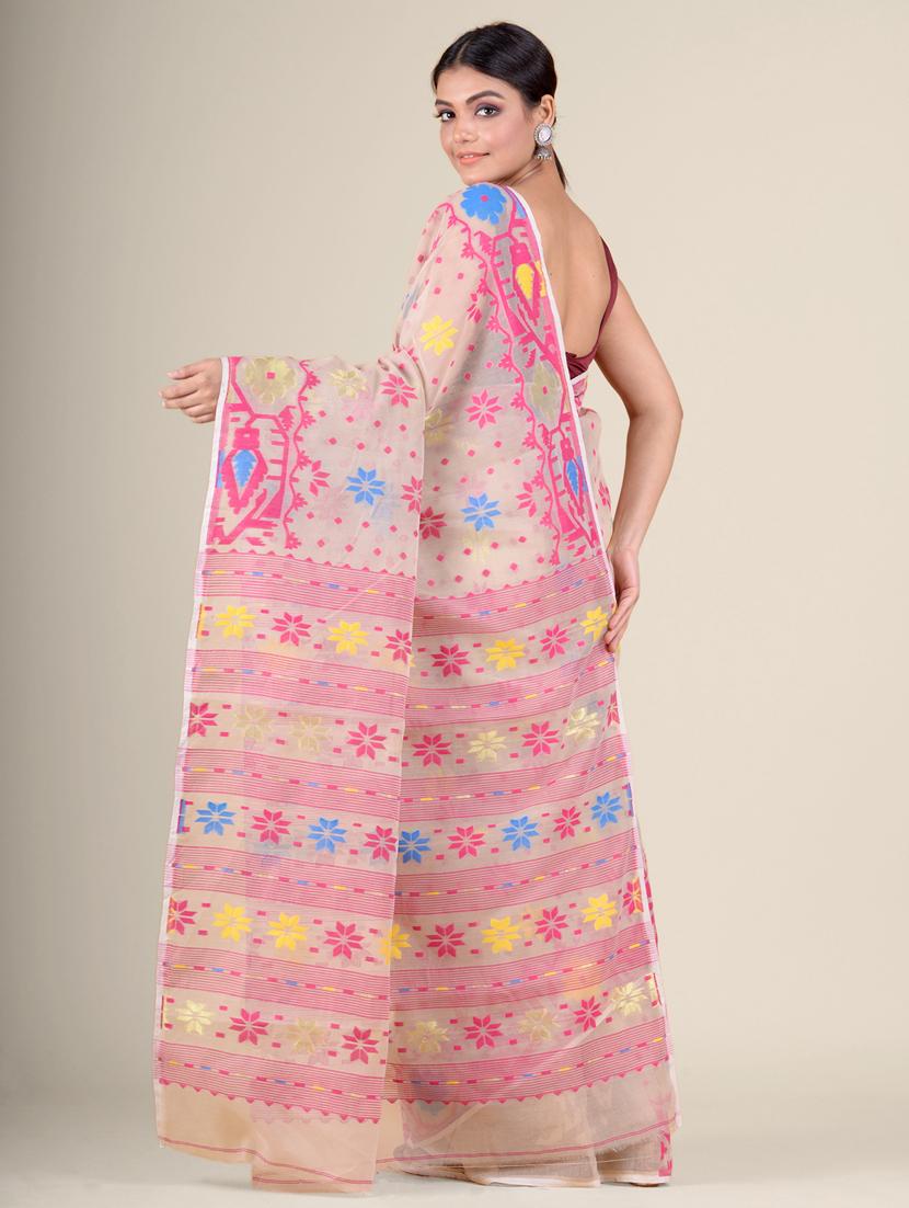 women self design jamdani saree - 17976216 - Standard Image - 4