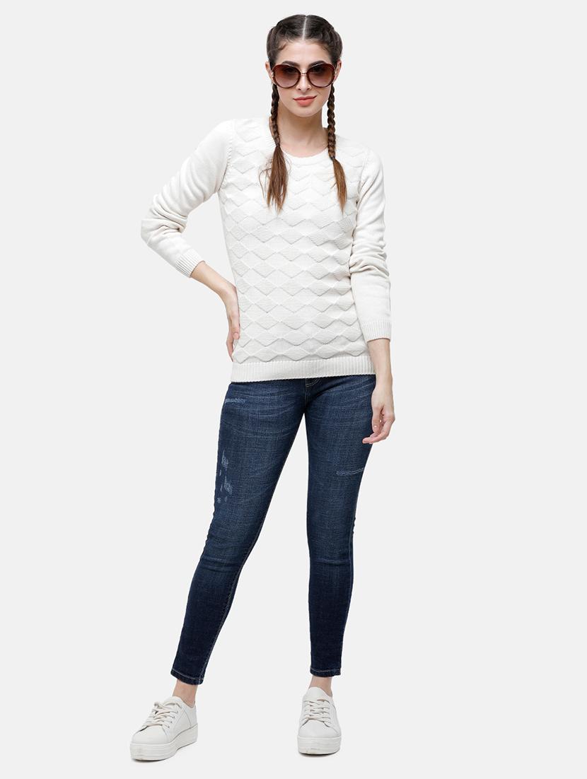 round neck solid self design pullover - 17976971 - Zoom Image - 4